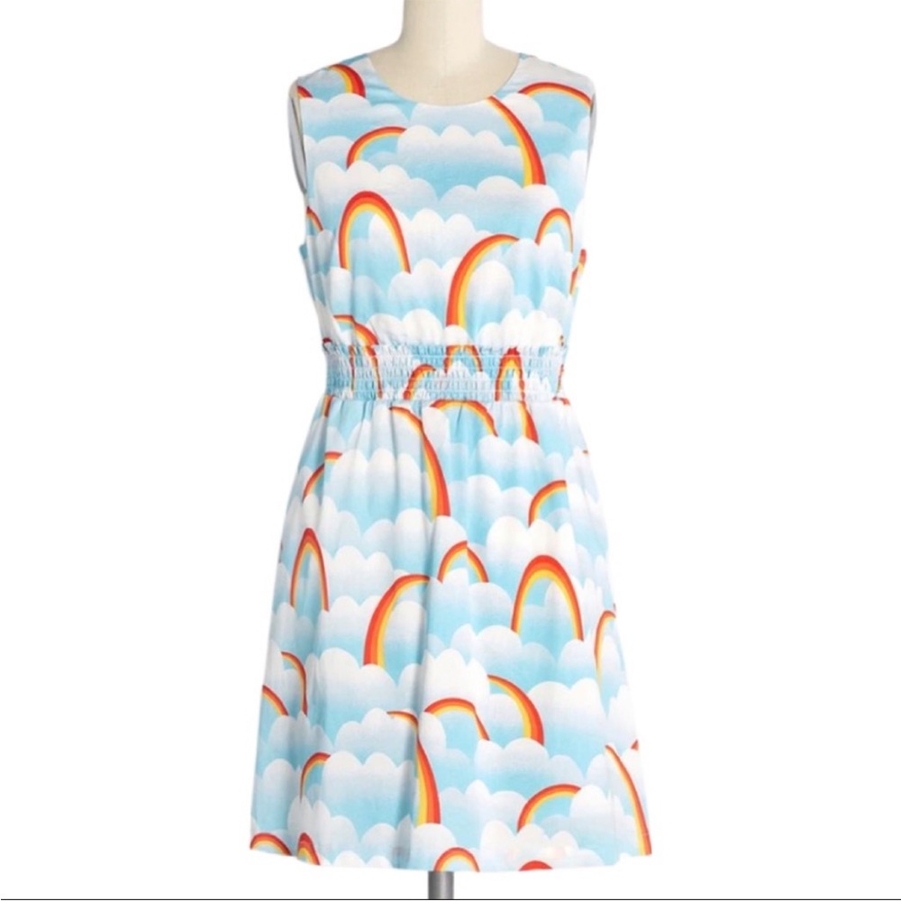 NWT ModCloth Cotton Over The Rainbow Dress 🌈